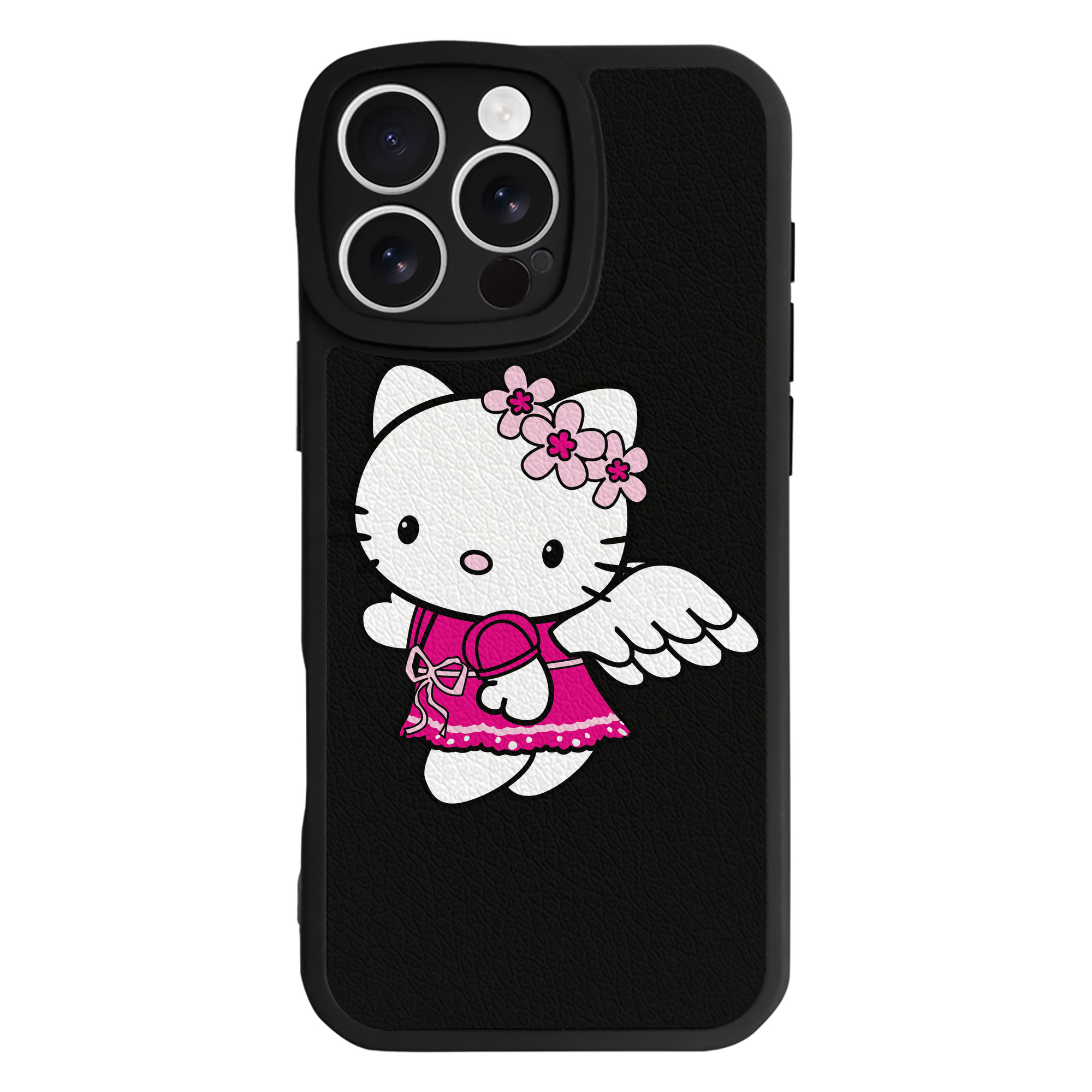 （画像用） Hello Kitty ハローキティ 【iPhone 16シリーズ対応】シリコンスマホケース（レザー調） 材質：シリコン